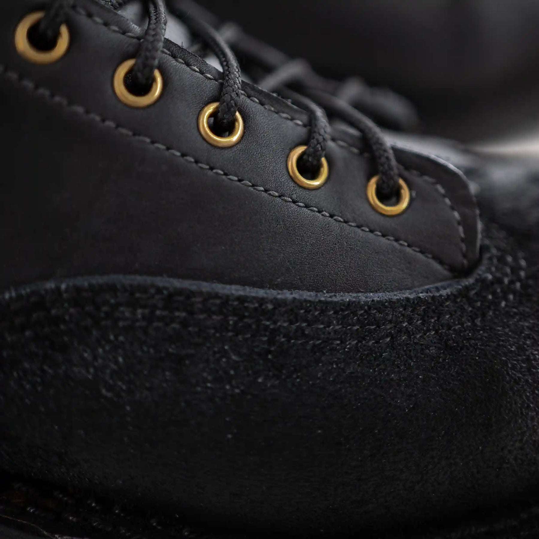 close up image of black fire inlander boot from jk boots