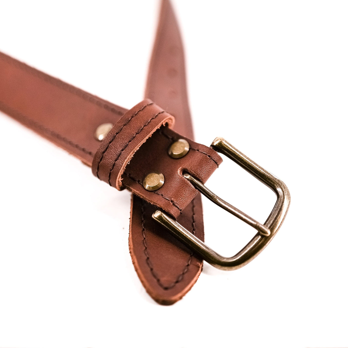Smooth Redwood Leather Belt
