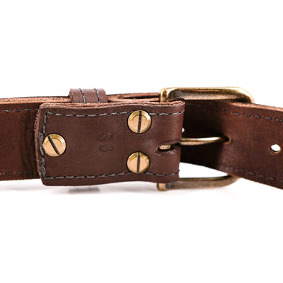 Smooth Brown Leather Belt