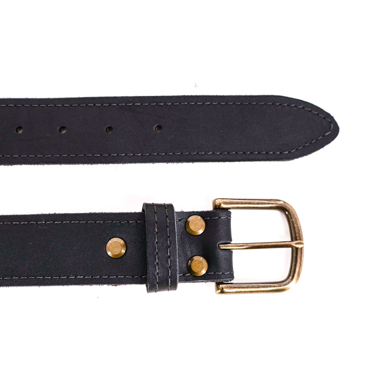 Smooth Black Leather Belt